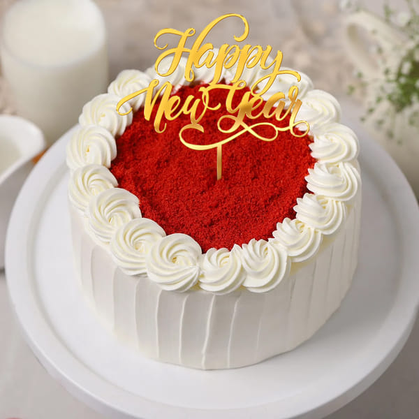 Crimson Cloud New Year Red Velvet Cake