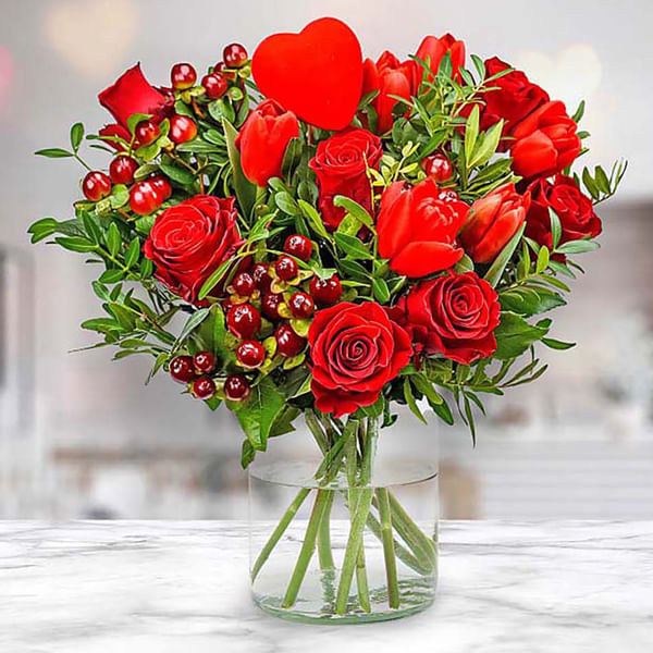 Crimson Love Valentine's Day Arrangement