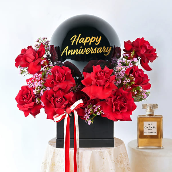 Crimson Promise Anniversary Arrangement