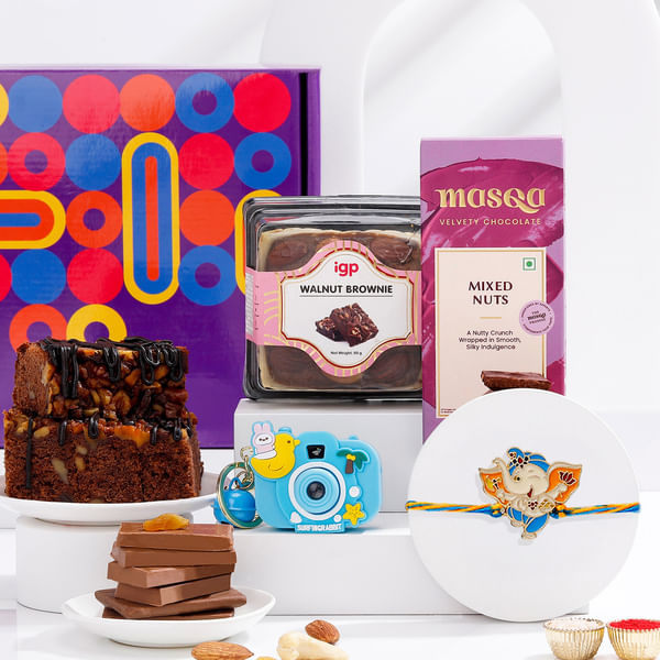 Cute Bal Ganesha Rakhi Hamper