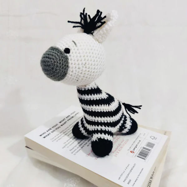 Cute Handcrafted Crochet Baby Zebra - Single Piece