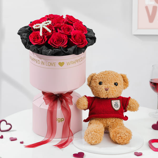 Cute Love  Teddy Gift Combo