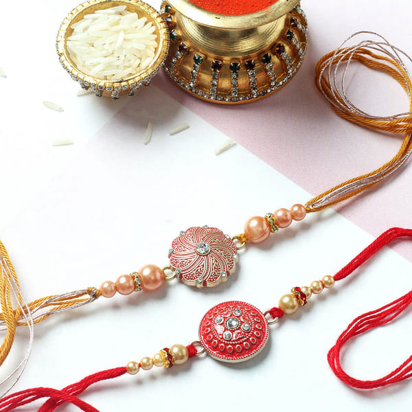 CZ Stone Designer Rakhi (Set of 2)