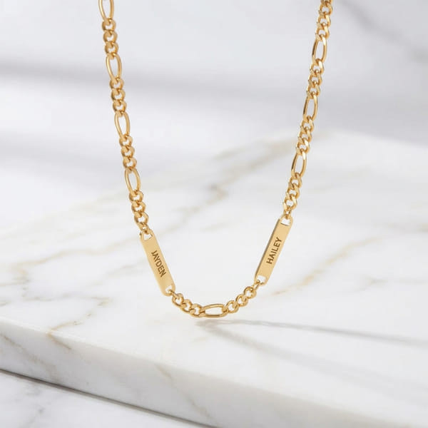 Dad's Personalized Gold Cuban Chain Necklace