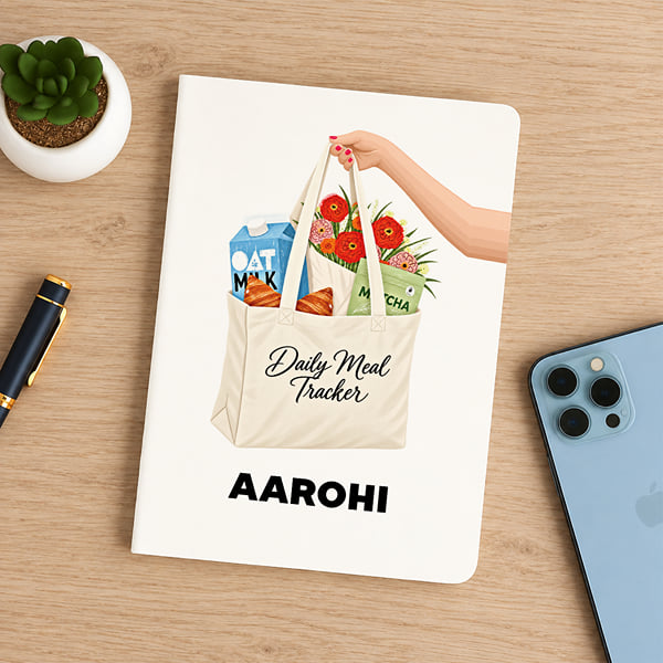Daily Meal Tracker Personalized Notebook