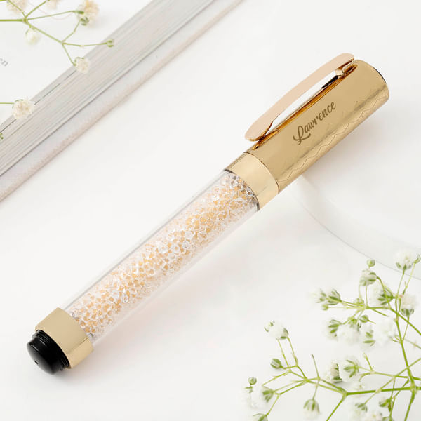 Dazzling Aura Personalized Mini Pen - Gold