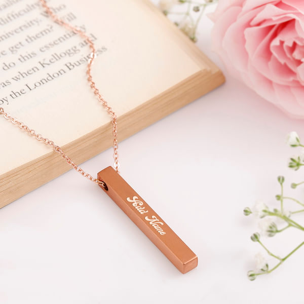 Dazzling Beauty - Personalized Rose Gold Pendant Chain
