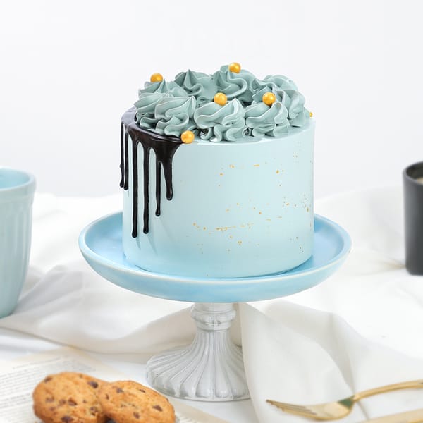 Decadent Blue Chocolate Drip Cake (300g)
