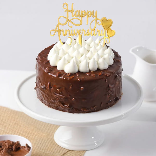 Decadent Chocolate Butterscotch Anniversary Cake