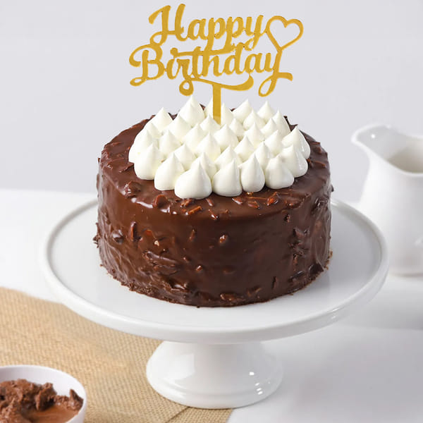 Decadent Chocolate Butterscotch Birthday Cake