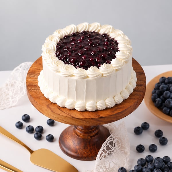 Delicate Blueberry Vanilla Cake