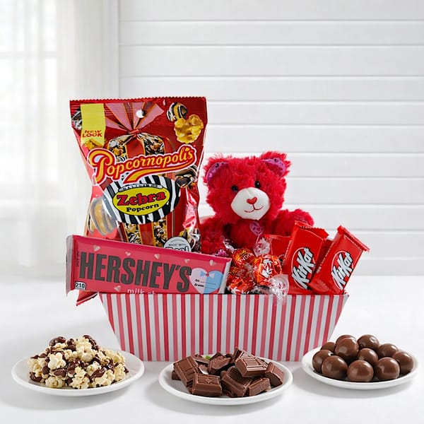 Delightful Valentines Treats Gift Basket