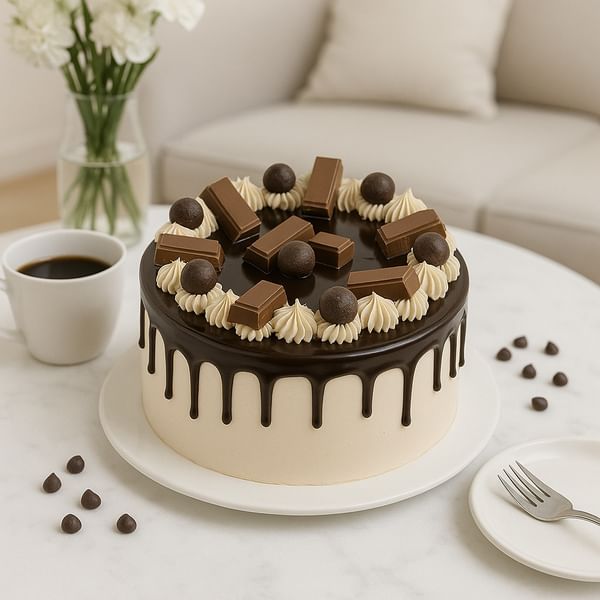 Deluxe Eggless Chocolate Drip Cake (1 Kg)