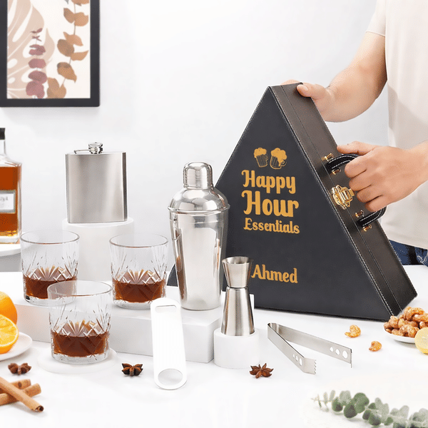 Deluxe Personalized Home Bar Set