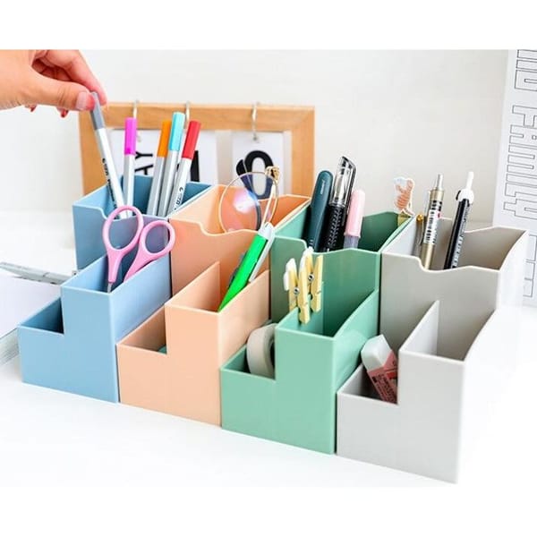 Desk Organizer 3 Compartments Pastel Single Piece