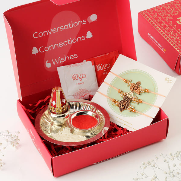 Devine Antique Rakhi Gift Box (Bronze) by IGP(Box)