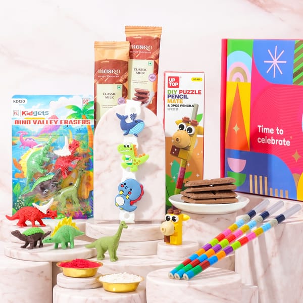 Dino and Whale Fun Kid's Rakhi Hamper