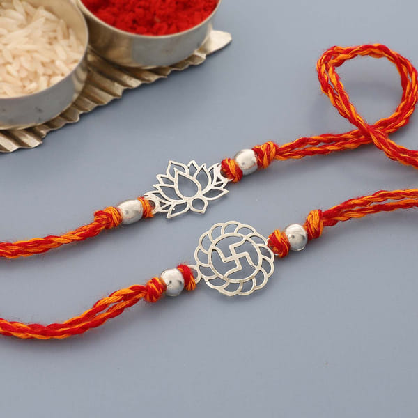Divine 925 Sterling Silver Moli Rakhi (Set of 2)