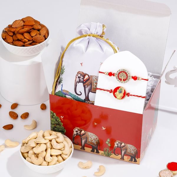 Divine Duo Kalpavriksha Rakhi Gift Hamper