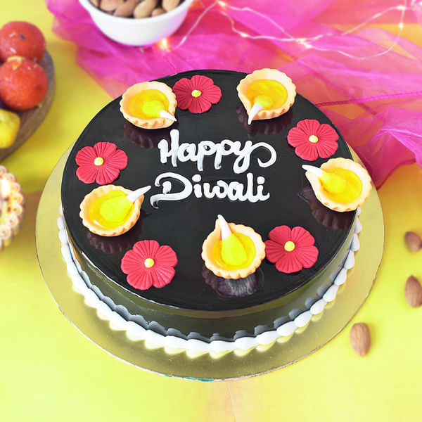 Diwali Diyas Chocolate Truffle Cake (1.5kg)