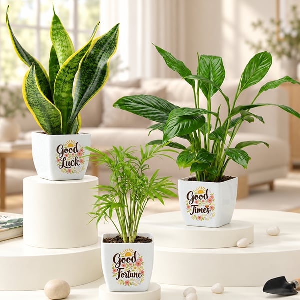 Diwali Green Wishes Trio - Set of 3