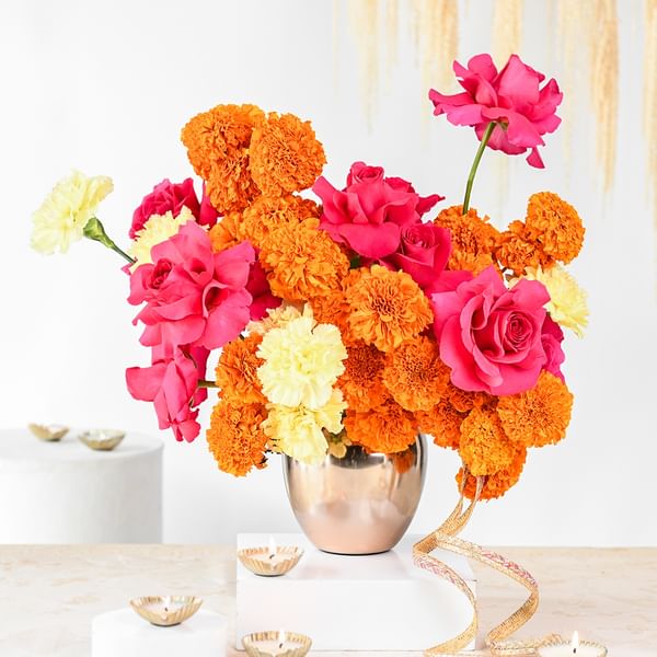 Diwali Luxe Bloom Vase Arrangement