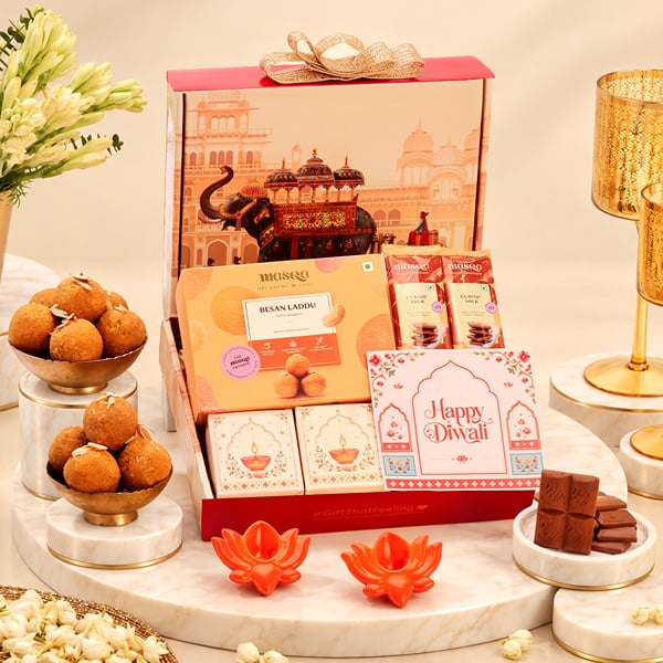 Diwali Mithai & Diya Gift Hamper