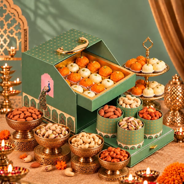 Diwali Mithai Nuts Treasure Box