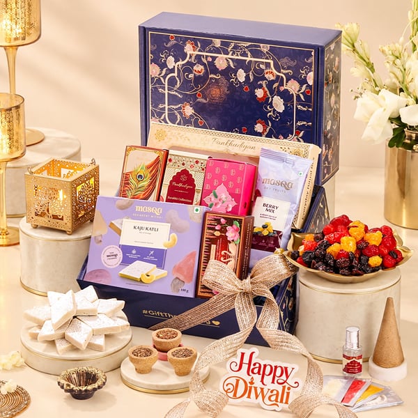 Diwali Serenity Blue Gift Box