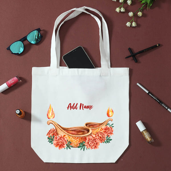 Diya Design Tote Bag