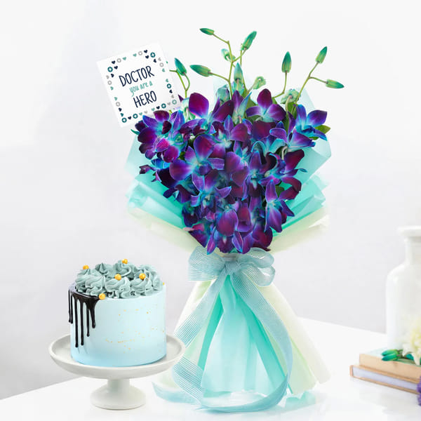 Doctor's Day Blue And Decadent Combo