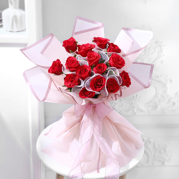 Dreamy 15 Red Rose Bouquet