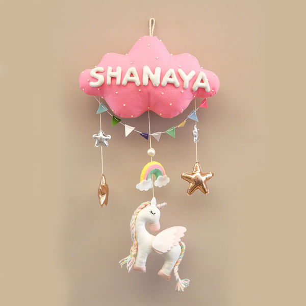 Dreamy Unicorn Personalized Wall Hanging