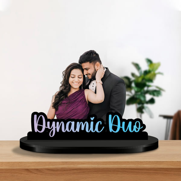 Dynamic Duo Personalized Acrylic Photo Frame
