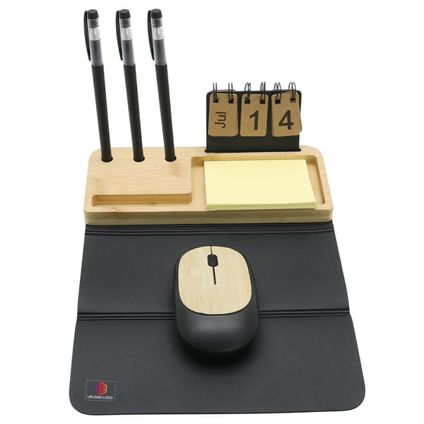 Eco-Friendly Desk Utility Set with Mouse and Calendar