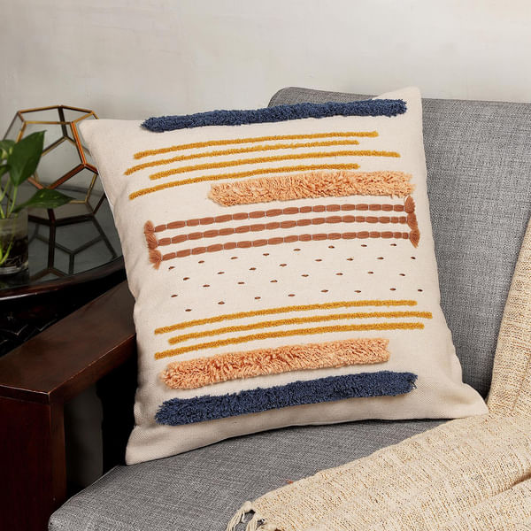 Eco-friendly Shag Work Cotton Cushion