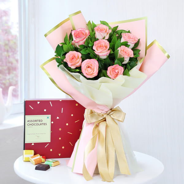 Elegant Blooms with Chocolates