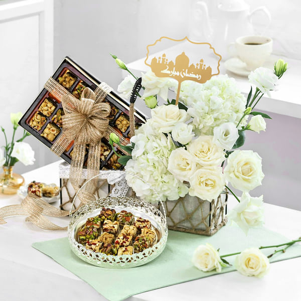 Elegant Flower And Dates Ramadan Arrangement