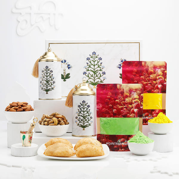 Elegant Holi Delight Gift Box