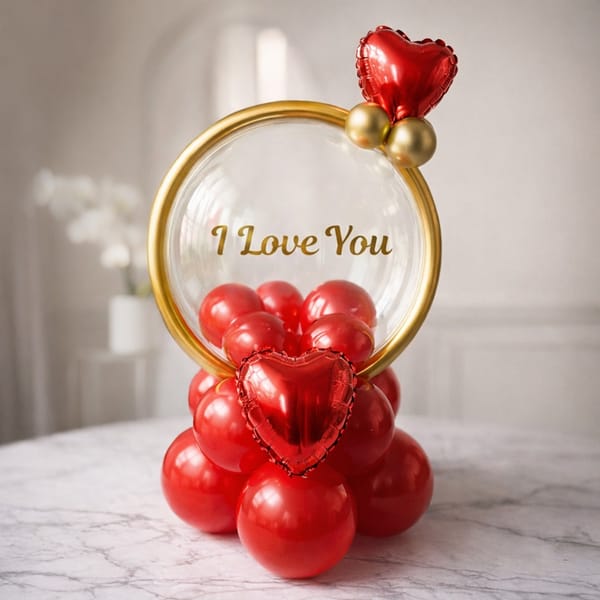 Elegant I Love You Balloon Arrangement