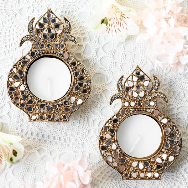 Elegant Kalash Diyas - Set Of 2