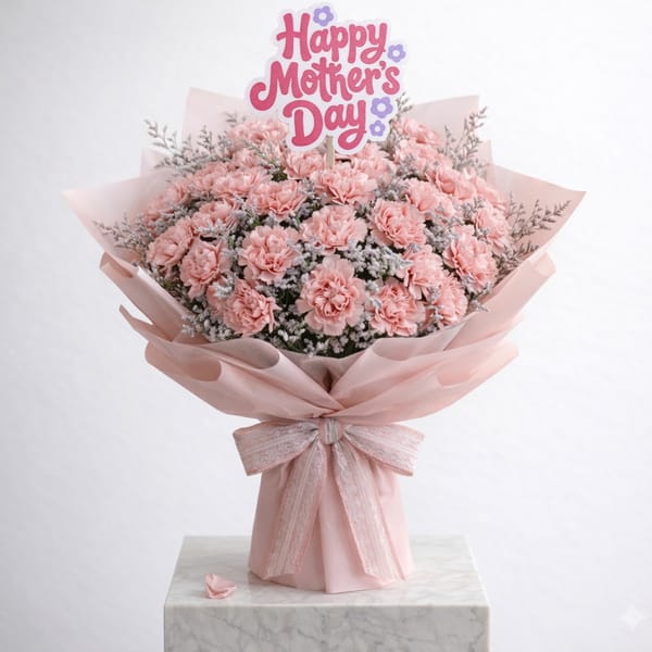 Elegant Mother's Day Carnation Bouquet