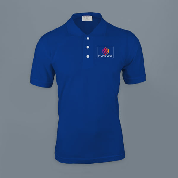 Embroidered Classic Polo T-shirt for Men (Royal Blue)