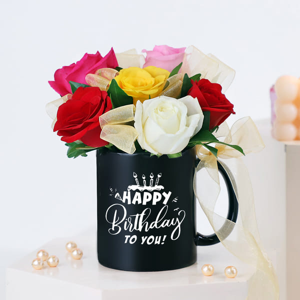 Enchanting Blooms In A Mug