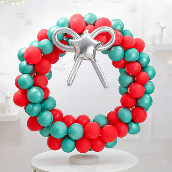 Enchanting Christmas Balloon Wreath Arrangement