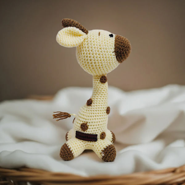 Endless Cuddles Handcrafted Crochet Baby Giraffe - Single Piece