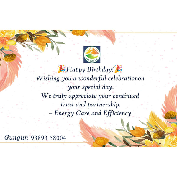 Energy Care and Efficiency Greeting Card