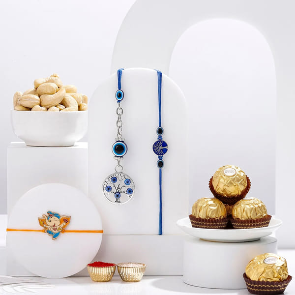 Evil Eye BB Rakhi Hamper with Ferrero Rocher
