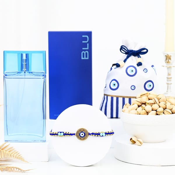 Evil Eye Charm Rakhi Gift Hamper