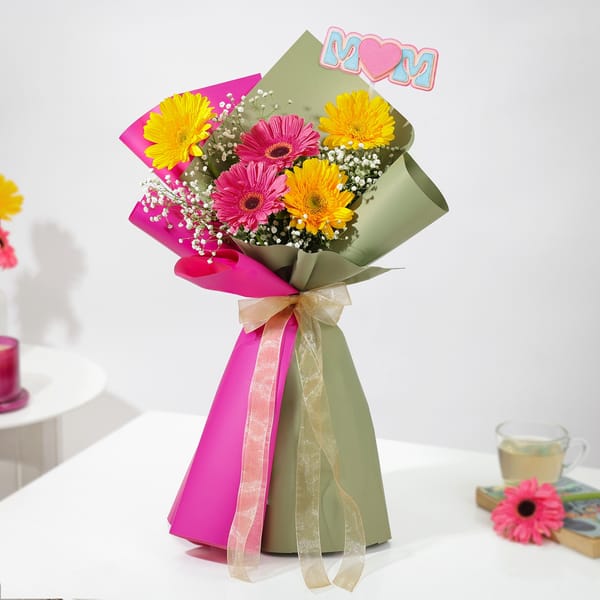 Exquisite Gerbera Bouquet for Mother's Day